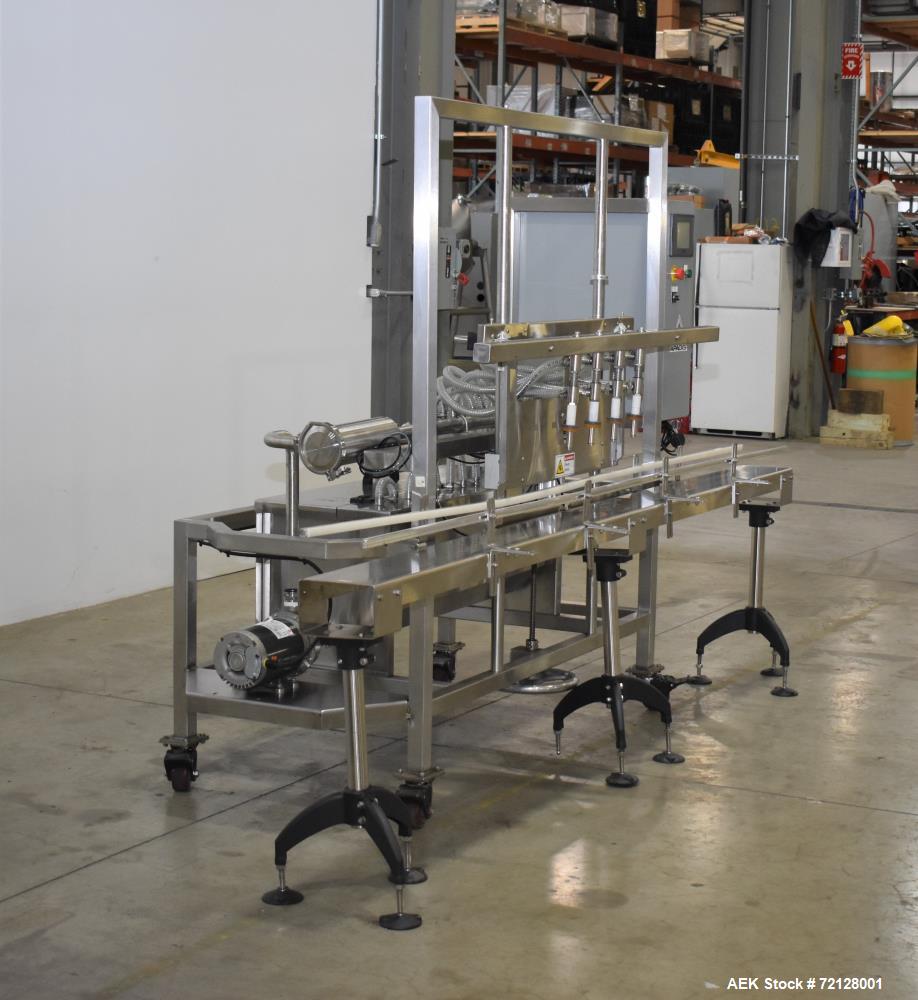 Used Epak / Apacks Econoline Inline Pressure Gravity Liquid Filling Machine